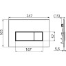 Кнопка управления ALCAPLAST THIN M578 для скрытых систем инсталляции, черный матовый