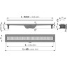 Водоотводящий желоб ALCAPLAST APZ10 SIMPLE с порогами для перфорированной решетки APZ10-550M