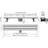 Водоотводящий желоб ALCAPLAST APZ13-DOUBLE9 с двухсторонней решеткой DOUBLE горизонтальный сток AG071401650