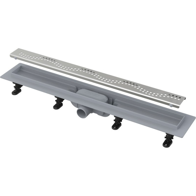 Водоотводящий желоб ALCAPLAST APZ8 SIMPLE AG100101750 с порогами для перфорированной решетки