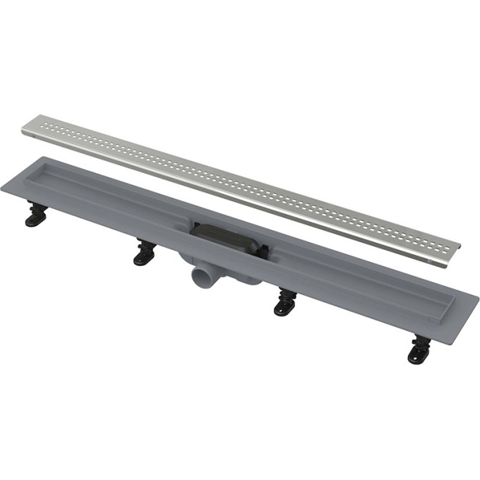 Водоотводящий желоб ALCAPLAST APZ9 SIMPLE AG100201850 с порогами для перфорированной решетки