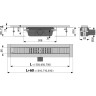 Водоотводящий желоб ALCAPLAST APZ1SMART-LINE-650 с перфорированной решеткой